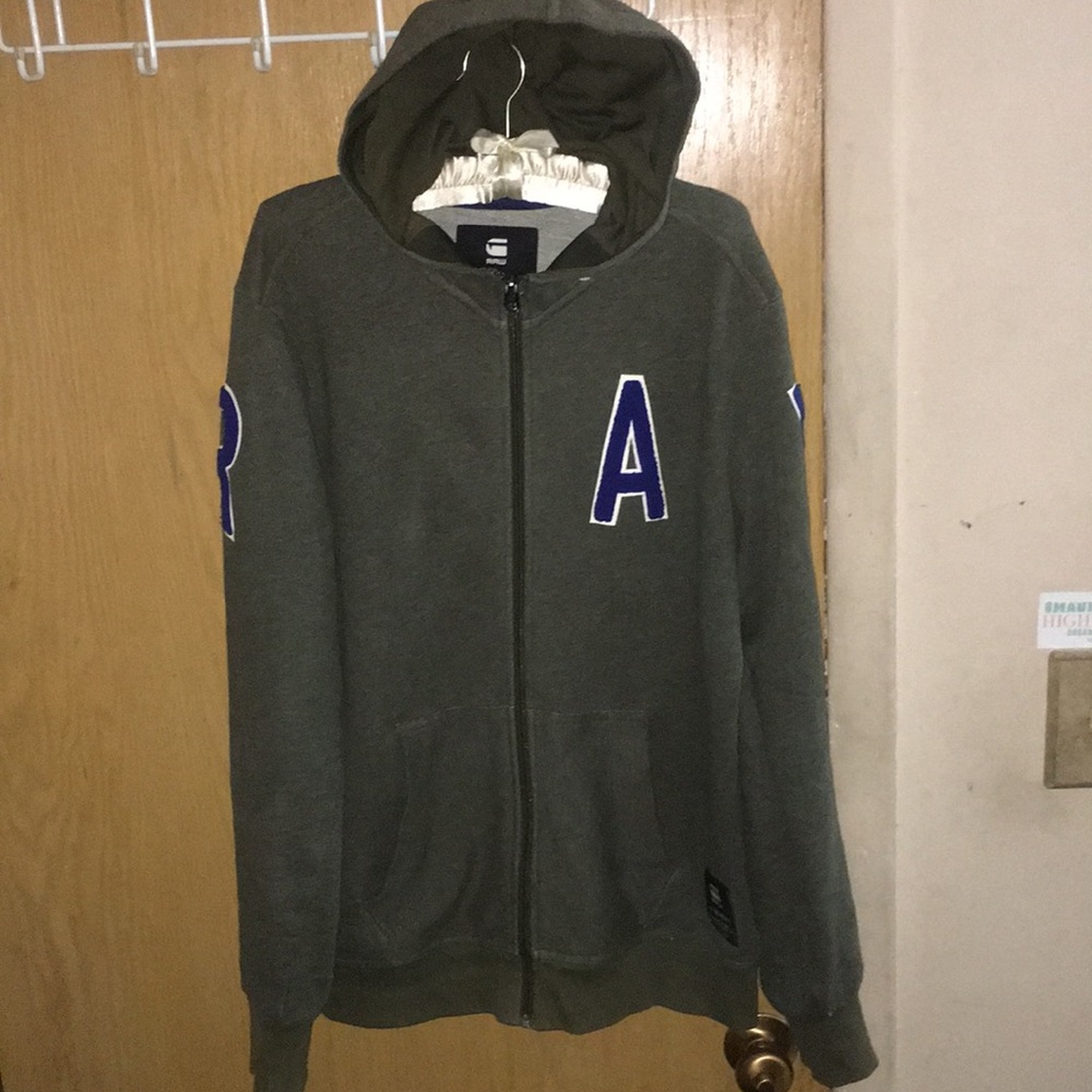 Classic Green G- Star “RAW” Letterman Hoodie